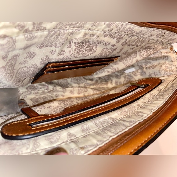 Women’s Simply Noelle Cognac faux leather crocodile pattern Crossbody Bag - Picture 14 of 16